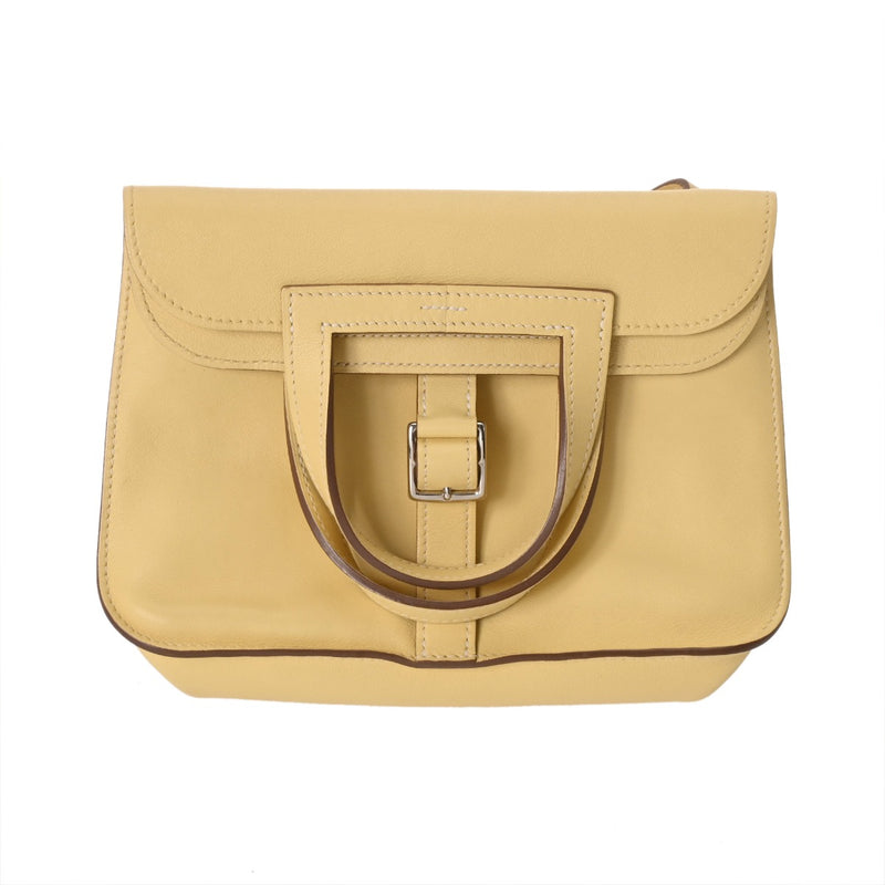 HERMES エルメス アルザンミニ ジョーヌプッサン X刻印(2016年頃) レディース ヴォースイフト ハンドバッグ Aランク 中古 銀蔵