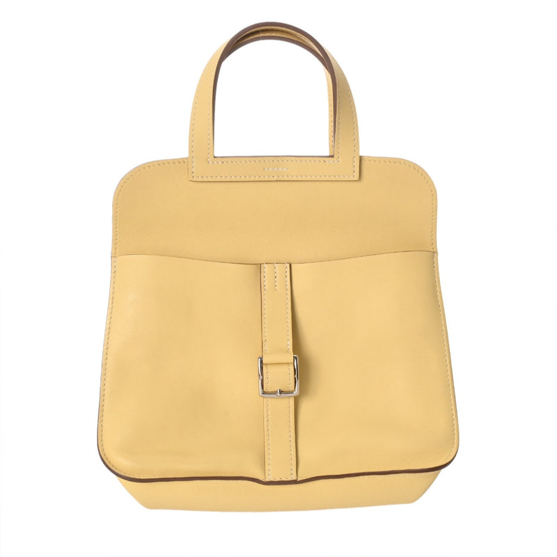 HERMES エルメス アルザンミニ ジョーヌプッサン X刻印(2016年頃) レディース ヴォースイフト ハンドバッグ Aランク 中古 銀蔵