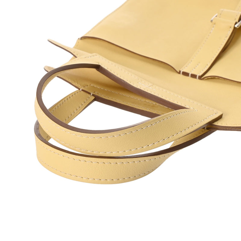 HERMES エルメス アルザンミニ ジョーヌプッサン X刻印(2016年頃) レディース ヴォースイフト ハンドバッグ Aランク 中古 銀蔵