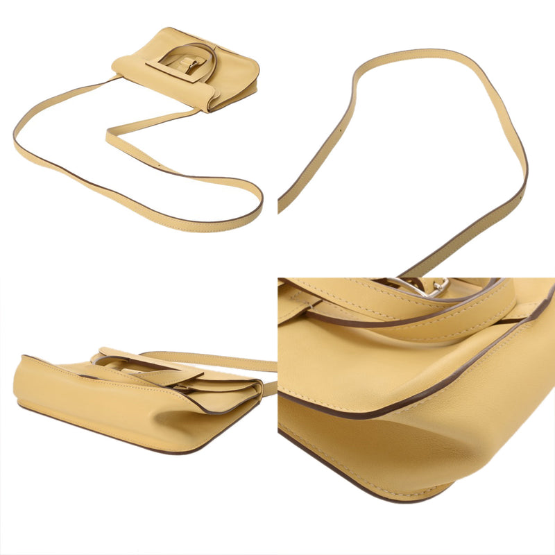 HERMES エルメス アルザンミニ ジョーヌプッサン X刻印(2016年頃) レディース ヴォースイフト ハンドバッグ Aランク 中古 銀蔵