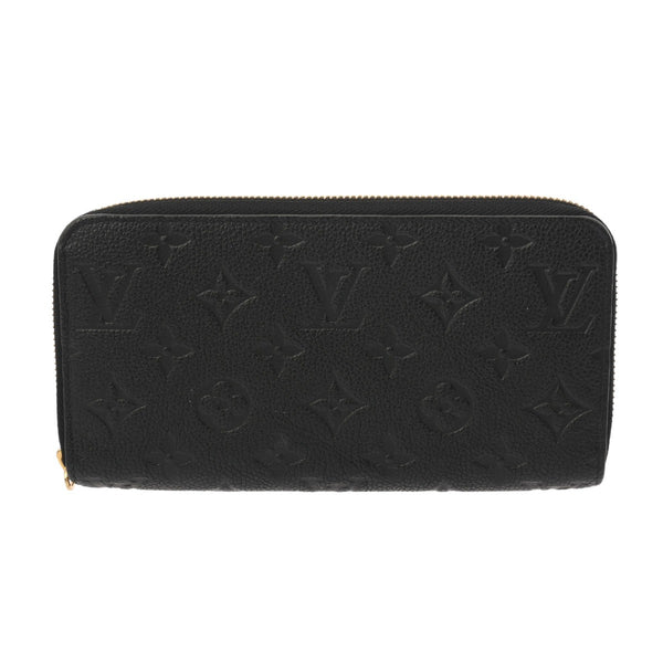 LOUIS VUITTON ルイヴィトン モノグラムアンプラント ジッピーウォレット ノワール M61864 レディース レザー 長財布 Aランク 中古 銀蔵