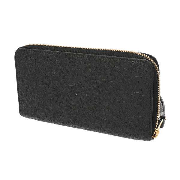 LOUIS VUITTON ルイヴィトン モノグラムアンプラント ジッピーウォレット ノワール M61864 レディース レザー 長財布 Aランク 中古 銀蔵