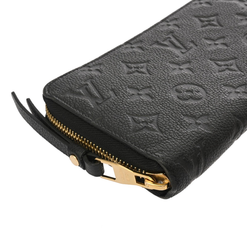 LOUIS VUITTON ルイヴィトン モノグラムアンプラント ジッピーウォレット ノワール M61864 レディース レザー 長財布 Aランク 中古 銀蔵