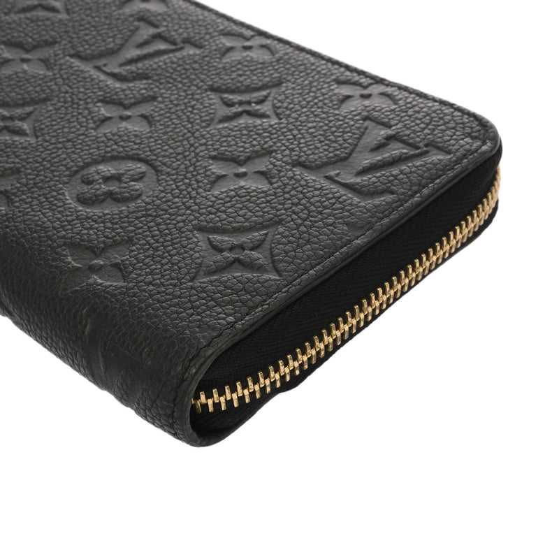 LOUIS VUITTON ルイヴィトン モノグラムアンプラント ジッピーウォレット ノワール M61864 レディース レザー 長財布 Aランク 中古 銀蔵