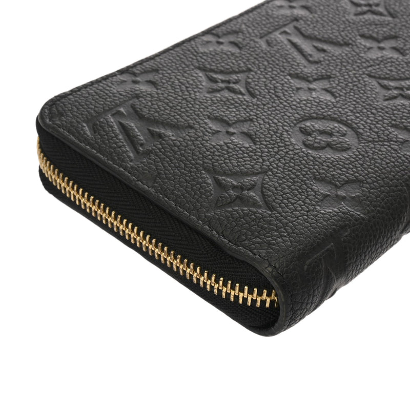 LOUIS VUITTON ルイヴィトン モノグラムアンプラント ジッピーウォレット ノワール M61864 レディース レザー 長財布 Aランク 中古 銀蔵