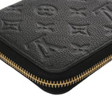 LOUIS VUITTON ルイヴィトン モノグラムアンプラント ジッピーウォレット ノワール M61864 レディース レザー 長財布 Aランク 中古 銀蔵