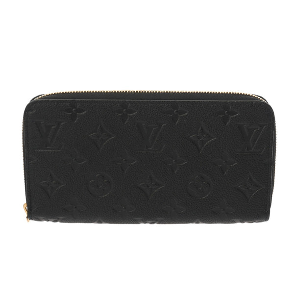LOUIS VUITTON ルイヴィトン モノグラムアンプラント ジッピーウォレット ノワール M61864 レディース レザー 長財布 ABランク 中古 銀蔵