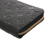 LOUIS VUITTON ルイヴィトン モノグラムアンプラント ジッピーウォレット ノワール M61864 レディース レザー 長財布 ABランク 中古 銀蔵