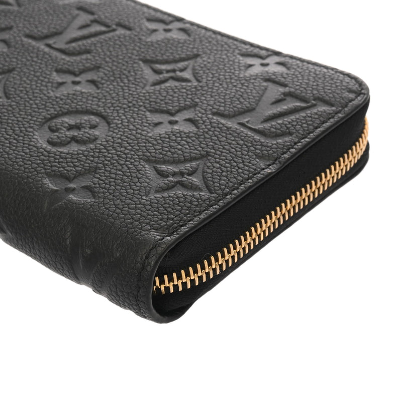 LOUIS VUITTON ルイヴィトン モノグラムアンプラント ジッピーウォレット ノワール M61864 レディース レザー 長財布 ABランク 中古 銀蔵