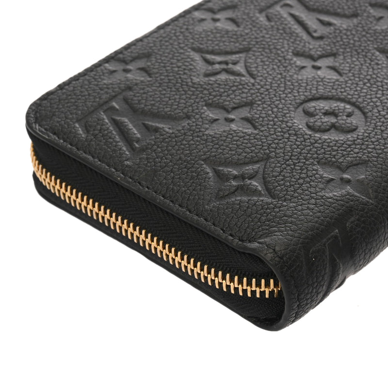 LOUIS VUITTON ルイヴィトン モノグラムアンプラント ジッピーウォレット ノワール M61864 レディース レザー 長財布 ABランク 中古 銀蔵