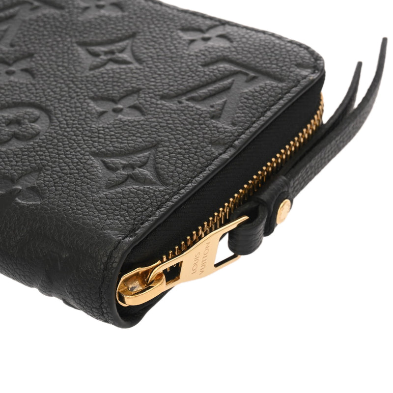 LOUIS VUITTON ルイヴィトン モノグラムアンプラント ジッピーウォレット ノワール M61864 レディース レザー 長財布 ABランク 中古 銀蔵