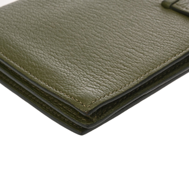 HERMES エルメス ベアンスフレ カノピ □Q刻印(2013年頃) レディース シェーブル 長財布 Bランク 中古 銀蔵