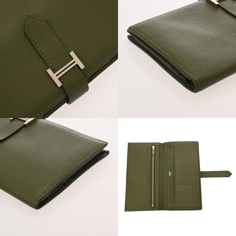 HERMES エルメス ベアンスフレ カノピ □Q刻印(2013年頃) レディース シェーブル 長財布 Bランク 中古 銀蔵