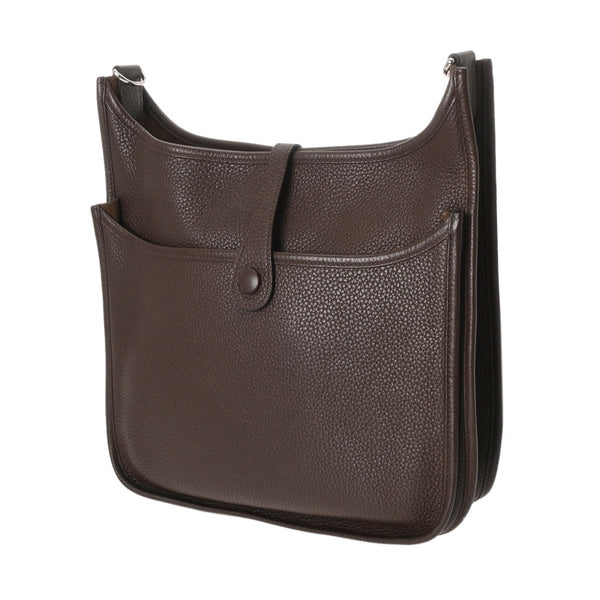 HERMES エルメス エブリン 3 PM ショコラ □Q刻印(2013年頃) ユニセックス トリヨンクレマンス ショルダーバッグ Aランク 中古 銀蔵