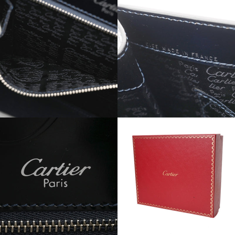 CARTIER カルティエ ハッピーバースデー ブラック レディース レザー ハンドバッグ ABランク 中古 銀蔵