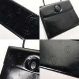 CARTIER カルティエ ハッピーバースデー ブラック レディース レザー ハンドバッグ ABランク 中古 銀蔵