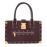 LOUIS VUITTON ルイヴィトン スハリ ファビュロー ブリュンヌ M91814 レディース ゴートスキン ハンドバッグ ABランク 中古 銀蔵