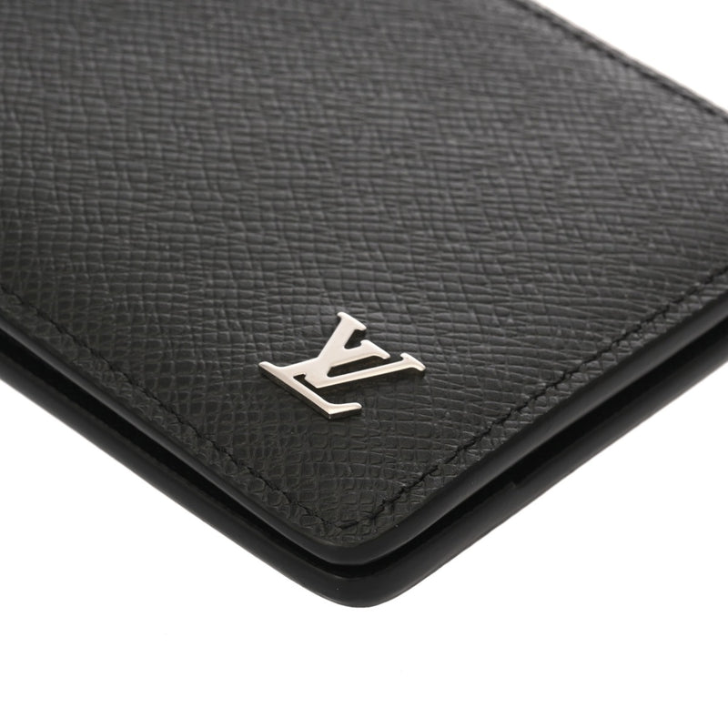 LOUIS VUITTON ルイヴィトン タイガ ポルトフォイユ ミュルティプル ノワール M30295 メンズ レザー 二つ折り財布 Aランク 中古 銀蔵