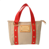 LOUIS VUITTON ルイヴィトン アンティグア カバ PM ベージュ M40038 レディース コットンキャンバス ハンドバッグ ABランク 中古 銀蔵