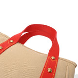 LOUIS VUITTON ルイヴィトン アンティグア カバ PM ベージュ M40038 レディース コットンキャンバス ハンドバッグ ABランク 中古 銀蔵