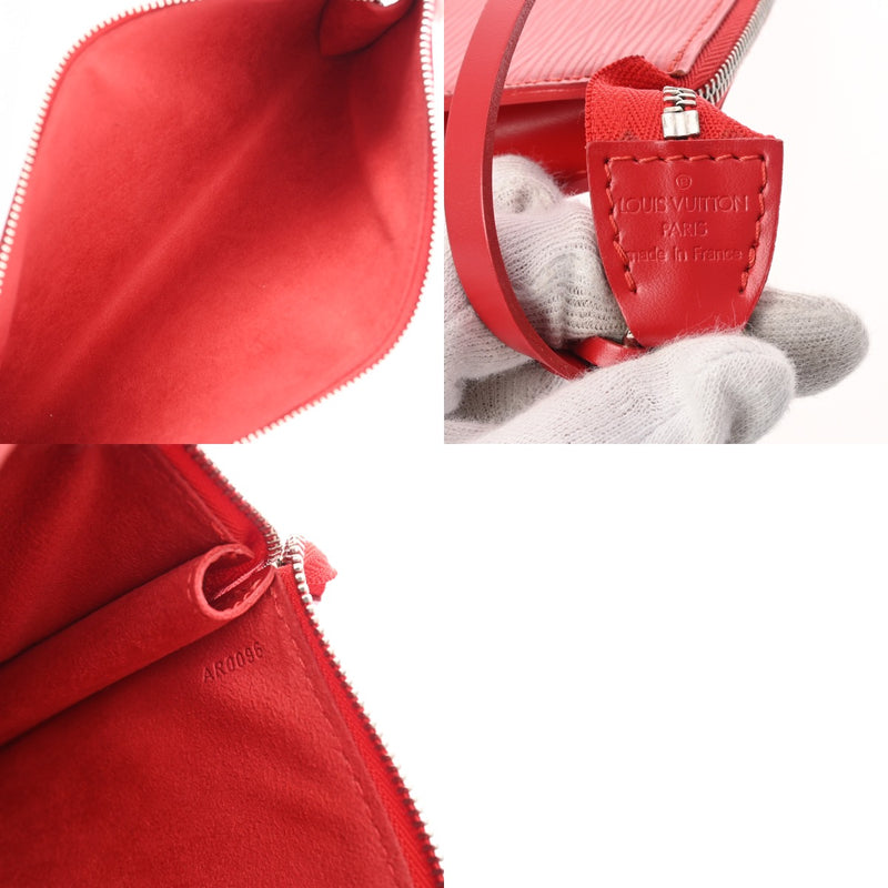 LOUIS VUITTON ルイヴィトン エピ ポシェット アクセソワール カスティリアンレッド M52947 レディース レザー アクセサリーポーチ Aランク 中古 銀蔵