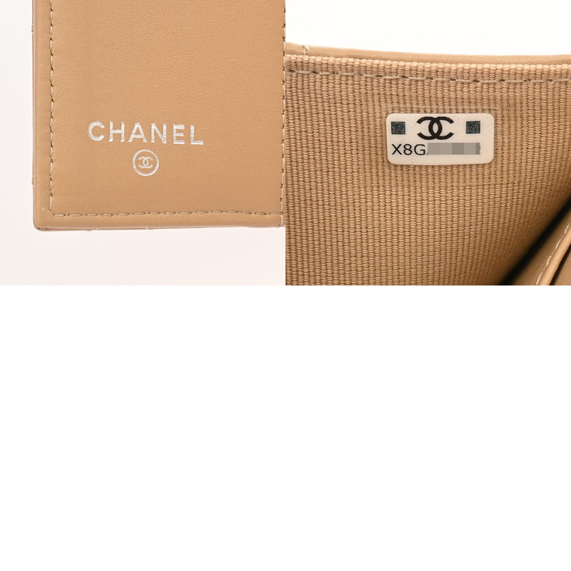 CHANEL シャネル スモールフラップウォレット ベージュ AP3882 レディース カーフ 三つ折り財布 Aランク 中古 銀蔵
