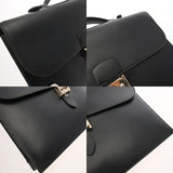 HERMES エルメス サックアデペッシュ 34 ブルーインディゴ □C刻印(1999年頃) メンズ ボックスカーフ ビジネスバッグ Bランク 中古 銀蔵