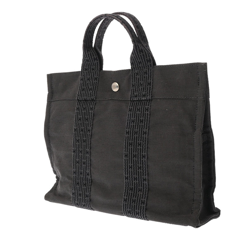 HERMES エルメス エールライン トート PM 旧型 グレー ユニセックス キャンバス トートバッグ ABランク 中古 銀蔵