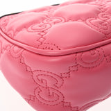 GUCCI グッチ GGマトラッセ ショルダーバッグ ピンク 735049 レディース レザー ショルダーバッグ Aランク 中古 銀蔵