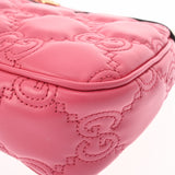 GUCCI グッチ GGマトラッセ ショルダーバッグ ピンク 735049 レディース レザー ショルダーバッグ Aランク 中古 銀蔵