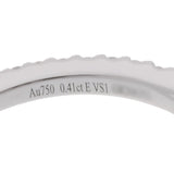 GRAFF グラフ アイコンラウンドリング ダイヤ 0.41ct E-VS1-3EX #8 8号 レディース K18ホワイトゴールド WG リング・指輪 Aランク 中古 銀蔵