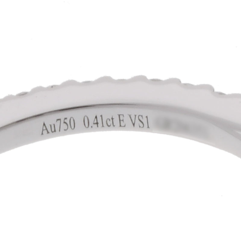 GRAFF グラフ アイコンラウンドリング ダイヤ 0.41ct E-VS1-3EX #8 8号 レディース K18ホワイトゴールド WG リング・指輪 Aランク 中古 銀蔵