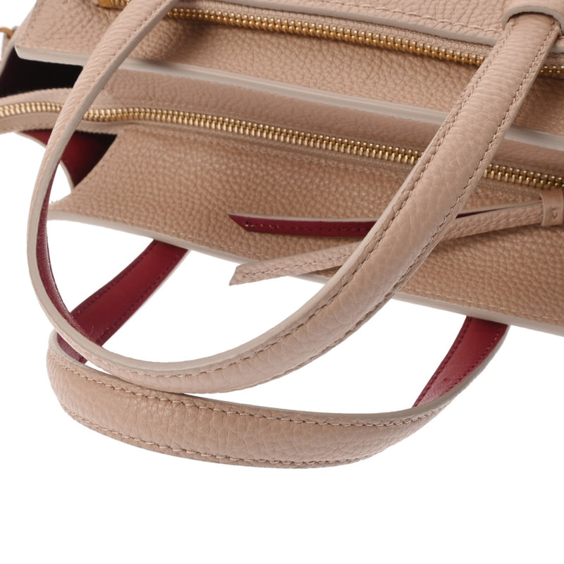 SALVATORE FERRAGAMO フェラガモ エイミー ピンクベージュ 21F478 レディース レザー トートバッグ Aランク 中古 銀蔵