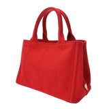 PRADA プラダ カナパ ミニ レッド 1BG439 レディース キャンバス ハンドバッグ ABランク 中古 銀蔵