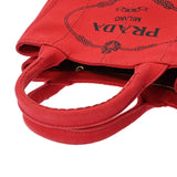PRADA プラダ カナパ ミニ レッド 1BG439 レディース キャンバス ハンドバッグ ABランク 中古 銀蔵