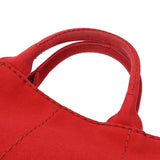 PRADA プラダ カナパ ミニ レッド 1BG439 レディース キャンバス ハンドバッグ ABランク 中古 銀蔵