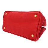 PRADA プラダ カナパ ミニ レッド 1BG439 レディース キャンバス ハンドバッグ ABランク 中古 銀蔵