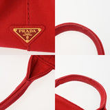 PRADA プラダ カナパ ミニ レッド 1BG439 レディース キャンバス ハンドバッグ ABランク 中古 銀蔵