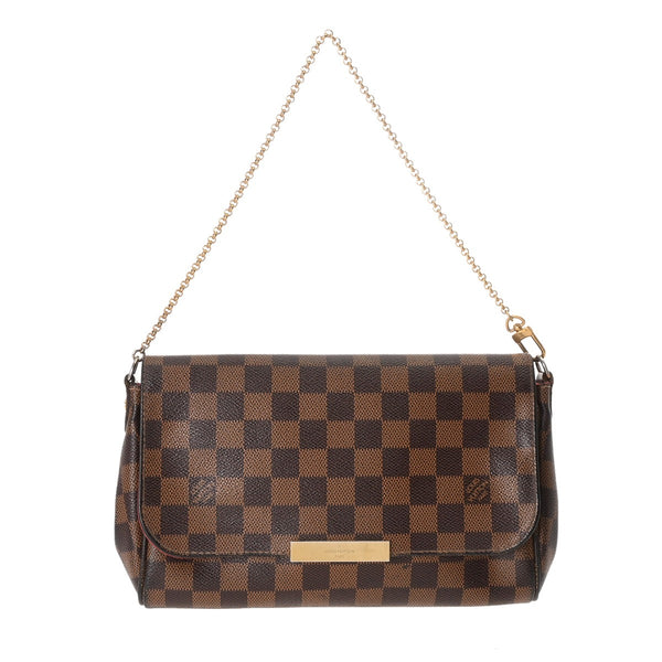 LOUIS VUITTON ルイヴィトン ダミエ フェイボリット MM 2WAY ブラウン N41129 レディース ダミエキャンバス ショルダーバッグ Bランク 中古 銀蔵
