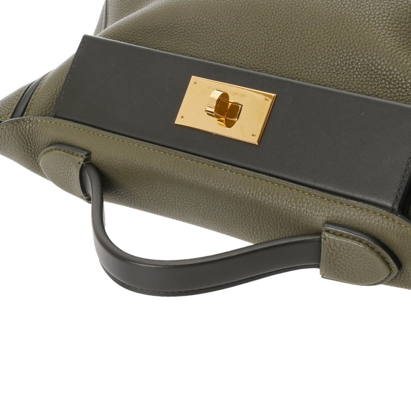 HERMES エルメス サックヴァンキャトル 29 グリーン系/ブラック系 D刻印(2019年頃) レディース トリヨンクレマンス ハンドバッグ Aランク 中古 銀蔵