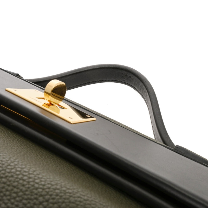 HERMES エルメス サックヴァンキャトル 29 グリーン系/ブラック系 D刻印(2019年頃) レディース トリヨンクレマンス ハンドバッグ Aランク 中古 銀蔵