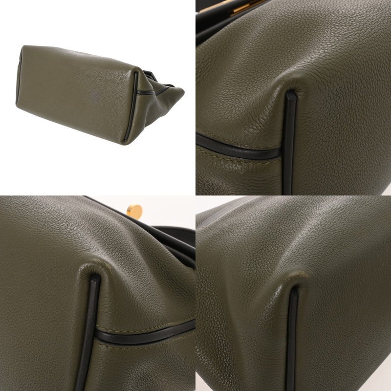 HERMES エルメス サックヴァンキャトル 29 グリーン系/ブラック系 D刻印(2019年頃) レディース トリヨンクレマンス ハンドバッグ Aランク 中古 銀蔵