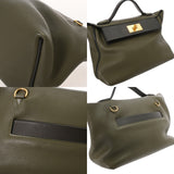 HERMES エルメス サックヴァンキャトル 29 グリーン系/ブラック系 D刻印(2019年頃) レディース トリヨンクレマンス ハンドバッグ Aランク 中古 銀蔵