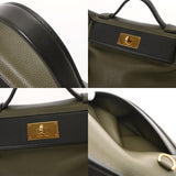 HERMES エルメス サックヴァンキャトル 29 グリーン系/ブラック系 D刻印(2019年頃) レディース トリヨンクレマンス ハンドバッグ Aランク 中古 銀蔵