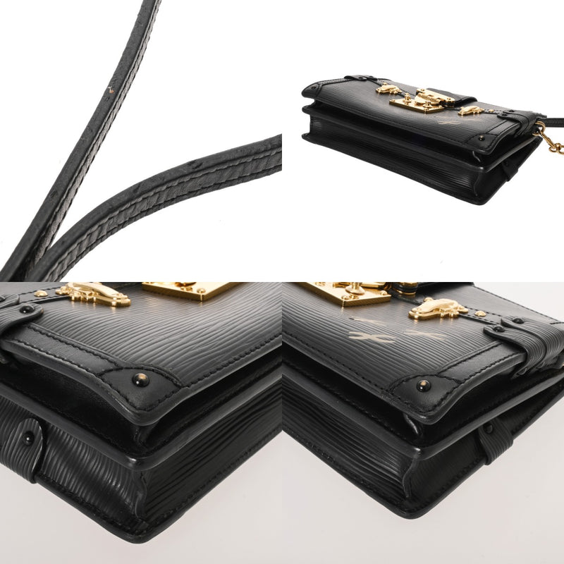 LOUIS VUITTON ルイヴィトン エピ トランククラッチ 2WAY ノワール M53052 レディース レザー ショルダーバッグ Bランク 中古 銀蔵