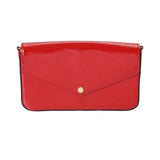 LOUIS VUITTON ルイヴィトン モノグラムヴェルニ ポシェットフェリシー スリーズ M61293 レディース ヴェルニ チェーンウォレット Bランク 中古 銀蔵