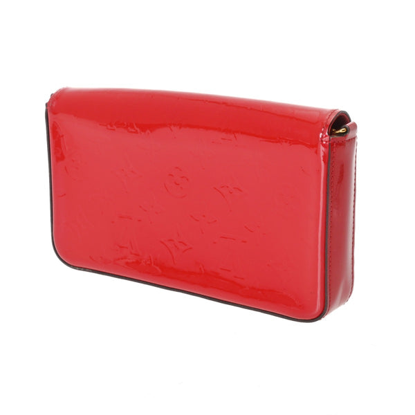 LOUIS VUITTON ルイヴィトン モノグラムヴェルニ ポシェットフェリシー スリーズ M61293 レディース ヴェルニ チェーンウォレット Bランク 中古 銀蔵