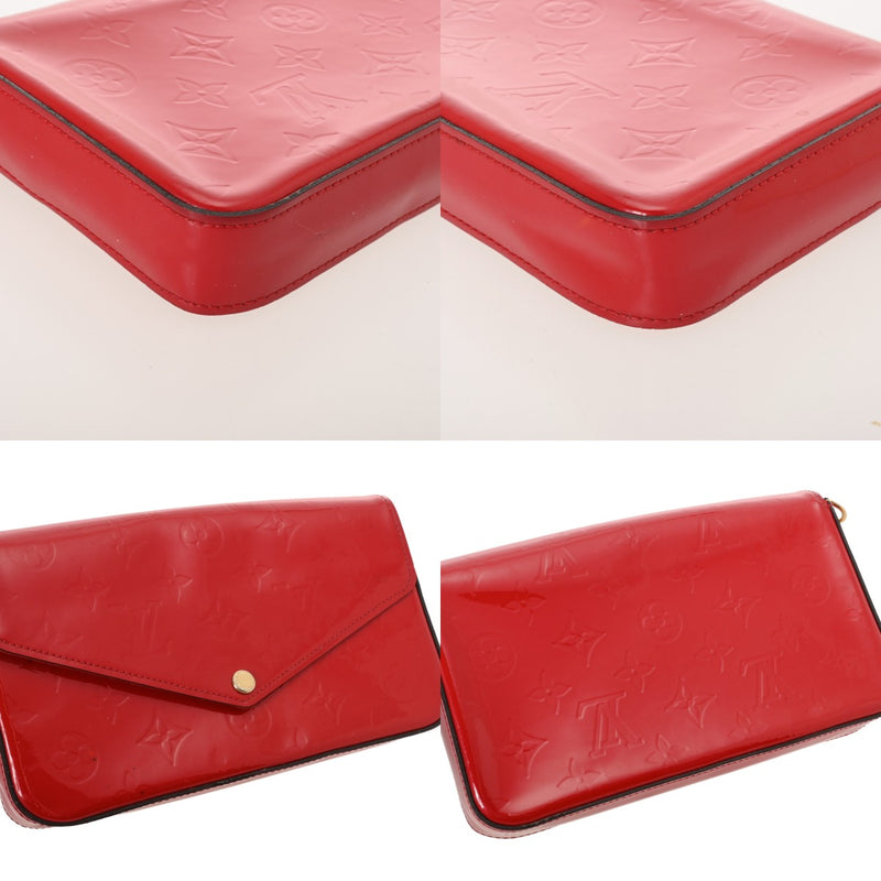 LOUIS VUITTON ルイヴィトン モノグラムヴェルニ ポシェットフェリシー スリーズ M61293 レディース ヴェルニ チェーンウォレット Bランク 中古 銀蔵