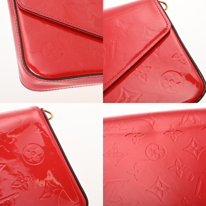 LOUIS VUITTON ルイヴィトン モノグラムヴェルニ ポシェットフェリシー スリーズ M61293 レディース ヴェルニ チェーンウォレット Bランク 中古 銀蔵