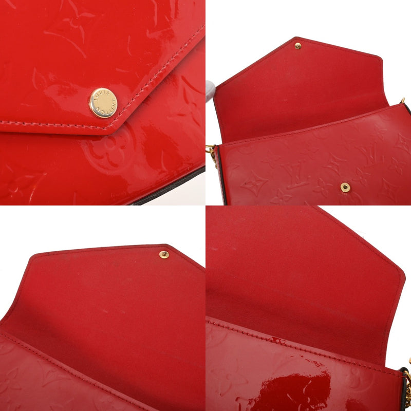 LOUIS VUITTON ルイヴィトン モノグラムヴェルニ ポシェットフェリシー スリーズ M61293 レディース ヴェルニ チェーンウォレット Bランク 中古 銀蔵